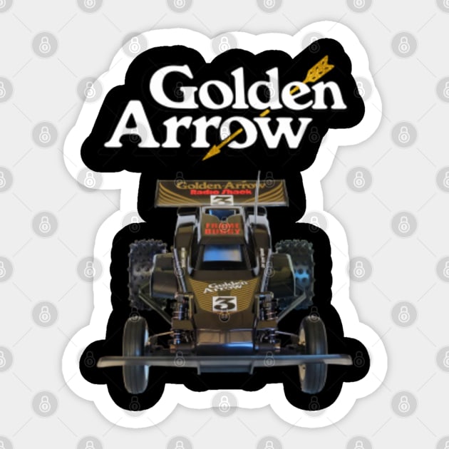 Golden Arrow Frame Buggy Radioshack Sticker TeePublic